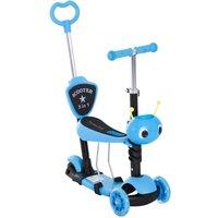 Reiten 5-in-1 Kids Kick Scooter with Removable Seat - Blue, Blue