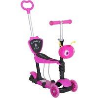Reiten 5-in-1 Kids Kick Scooter with Removable Seat - Pink, Pink