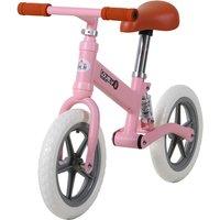 HOMCOM Kids Balance Bike with Low Slung Metal Frame & Non Slip Tyres - Pink, Pink