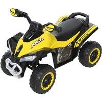 HOMCOM Kids Ride On Quad Bike with Foot-to-Floor, Sliding & Walking - Yellow, Yellow