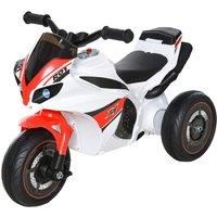HOMCOM Kids Ride-On Bike Motorcycle - Red/White, White