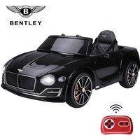 HOMCOM Kid Bentley Electric Ride On Car with LED Lights, Music & Parental Remote Control - Black, Black