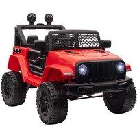 HOMCOM Kids SUV Truck 12VElectric Ride On Car with Remote Control - Red, Red