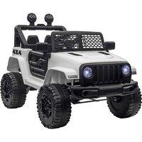 HOMCOM Kids SUV Truck 12V Electric Ride On Car with Remote Control - White, White