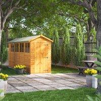 Power Apex 18' x 4' Garden Shed, Brown