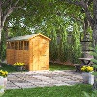Power Apex 20' x 4' Garden Shed, Brown