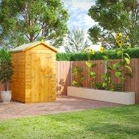 Power Apex 4' x 4' Windowless Garden Shed, Brown