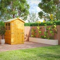 Power Apex 4' x 4' Double Door Garden Shed, Brown