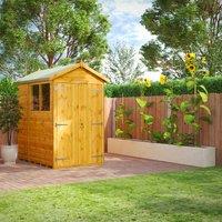 Power Apex 6' x 4 Double Door Garden Shed, Brown