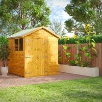 Power Apex 6' x 6' Double Door Garden Shed, Brown