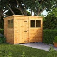 Power Pent 8' x 6' Garden Shed, Brown