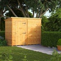 Power Pent 8' x 4' Windowless Garden Shed, Brown