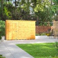 Power Pent 10' x 4' Windowless Garden Shed, Brown
