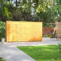 Power Pent 12' x 4' Windowless Garden Shed, Brown
