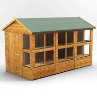 Power Apex 12' x 6' Potting Shed, Brown