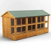Power Apex 14' x 6' Potting Shed, Brown
