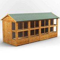 Power Apex 16' x 6' Potting Shed, Brown