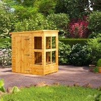 Power Pent 4' x 6' Potting Shed, Brown