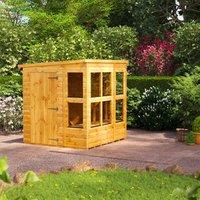 Power Pent 6' x 6' Potting Shed, Brown