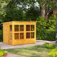 Power Pent 8' x 6' Potting Shed, Brown