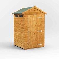 Power Apex 4' x 4' Security Shed, Brown
