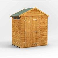 Power Apex 4' x 6' Security Shed, Brown