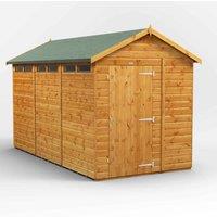 Power Apex 12' x 6' Security Shed, Brown