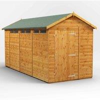 Power Apex 14' x 6' Security Shed, Brown
