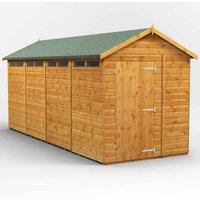 Power Apex 16' x 6' Security Shed, Brown