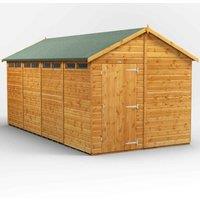 Power Apex 16' x 8' Security Shed, Brown