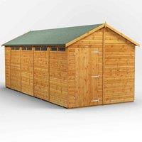 Power Apex 18' x 8' Security Shed, Brown