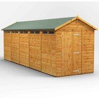 Power Apex 20' x 6' Security Shed, Brown