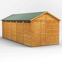 Power Apex 20' x 8' Security Shed, Brown