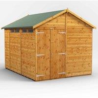 Power Apex 10' x 8' Double Door Security Shed, Brown