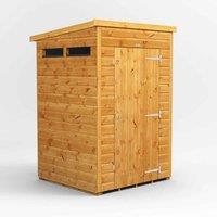 Power Pent 4' x 4' Security Shed, Brown