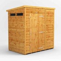 Power Pent 6' x 4' Security Shed, Brown