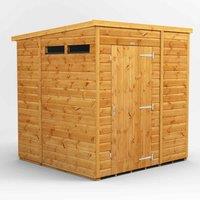 Power Pent 6' x 6' Security Shed, Brown