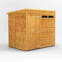 Power Pent 7' x 5' Security Shed, Brown