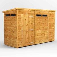 Power Pent 10' x 4' Security Shed, Brown