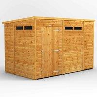Power Pent 10' x 6' Security Shed, Brown
