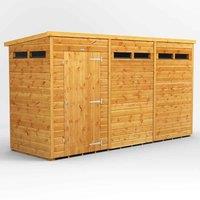 Power Pent 12' x 4' Security Shed, Brown