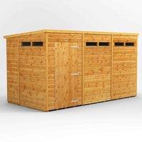 Power Pent 12' x 6' Security Shed, Brown