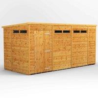 Power Pent 14' x 6' Security Shed, Brown