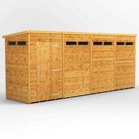 Power Pent 16' x 4' Security Shed, Brown