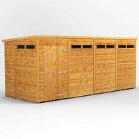Power Pent 16' x 6' Security Shed, Brown