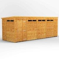 Power Pent 18' x 6' Security Shed, Brown