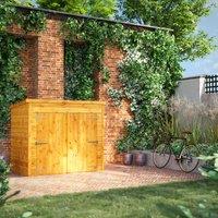 Power Pent 6' x 4' Bike Shed, Brown