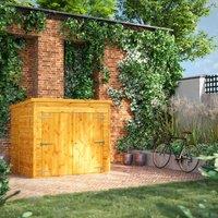 Power Pent 6' x 5' Bike Shed, Brown