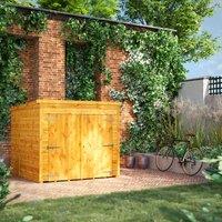 Power Pent 6' x 6' Bike Shed, Brown