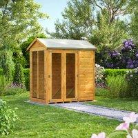 Power Apex 6' x 4' Summerhouse, Brown